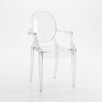 GHOST Transparent Dining Arm Chair-Clear - Image 3