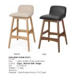 [Set of 2] GURNEY 24“ Solid Wood Bar Stool-Beige - Image 4