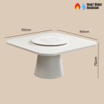 HEMP 150x150cm Marble Square Table - Image 5