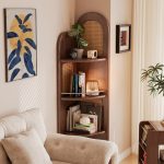 HEYWOOD Wooden Corner Display Rack-Walnut - Image 5