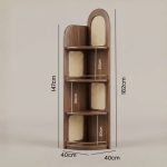 HEYWOOD Wooden Corner Display Rack-Walnut - Image 3