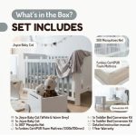 JOYCE 4 In 1 Convertible Baby Cot Set - Image 4