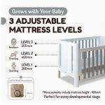 JOYCE 4 In 1 Convertible Baby Cot Set - Image 5