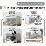 JOYCE 4 In 1 Convertible Baby Cot Set - Image 7