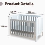 JOYCE 4 In 1 Convertible Baby Cot Set - Image 8