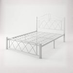KENT Queen Size Metal Bed-White - Image 3
