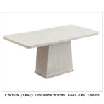 KINETIC 160cm Glossy Travertine Dining Table - Image 5