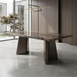 KOFOD 140-160cm Thicker Top Crystal Marble Table-Brown - Image 4