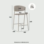 KOBY 24" Metal Bar Chair-Grey - Image 10