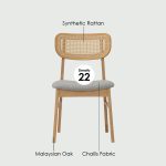 [Set of 2] KATO Dining Chair-Natural - Image 9