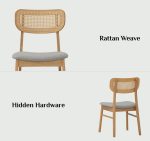 [Set of 2] KATO Dining Chair-Natural - Image 8
