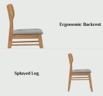 [Set of 2] KATO Dining Chair-Natural - Image 7