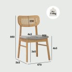 KATO 4 Seater Dining Set-Natural - Image 2