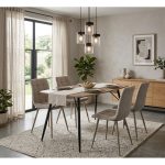 KOVE 160cm Boat Shaped Dining Table-Natural - Image 8