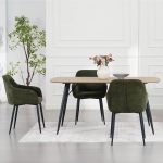 KOVE 160cm Boat Shaped Dining Table-Natural - Image 11