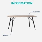 KOVE 160cm Boat Shaped Dining Table-Natural - Image 12
