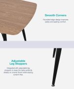 KOVE 160cm Boat Shaped Dining Table-Natural - Image 14