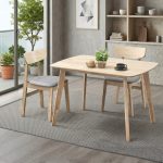 LINDA Full Solid 2 Seater Dining Set-Natural - Image 2