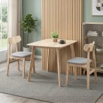 LINDA Full Solid 2 Seater Dining Set-Natural
