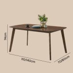 LINDA 110/ 140cm Full Solid Wood Dining Table-Walnut - Image 5