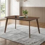 LINDA 110/ 140cm Full Solid Wood Dining Table-Walnut