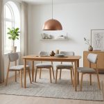 LUKAS 4 Seater Dining Set-Natural - Image 2