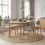 LUKAS 4 Seater Dining Set-Natural