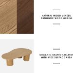 LEITO 130cm Freeform Coffee Table-Natural - Image 11