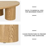 LEITO 130cm Freeform Coffee Table-Natural - Image 10
