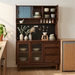 MACOB 120cm Full Solid High Kitchen Cabinet-Walnut - Image 2