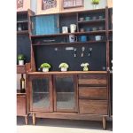 MACOB 120cm Full Solid High Kitchen Cabinet-Walnut - Image 4