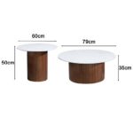 MAJOR D80cm Nesting Coffee Table-Cappuccino - Image 4