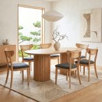 MAYENNE 6 Seater Full Solid Dining Set- Natural