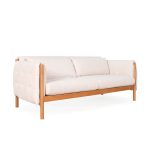 MICO 3 Seater Wooden Sofa-Light Walnut - Image 5