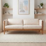 MICO 3 Seater Wooden Sofa-Light Walnut