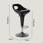 [Set of 2] MISHA 29" High Back Swivel Bar Chair-Black - Image 3