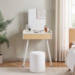 MORTISE 60cm Compact Dressing Table With Mirror-White