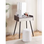 MORTISE 60cm Compact Dressing Table With Mirror-Walnut - Image 3