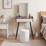 MORTISE 60cm Compact Dressing Table With Mirror-Walnut