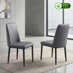 MOTIF Pet Friendly Fabric Dining Chair-Grey