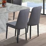 MOTIF Pet Friendly Fabric Dining Chair-Grey - Image 4