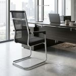 OC6020 Mesh Back Visitor Chair-Black - Image 2