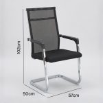OC6020 Mesh Back Visitor Chair-Black - Image 3