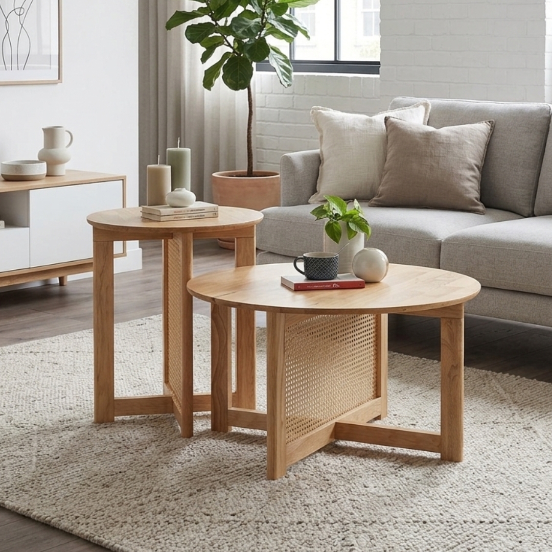 ORIN NTR ORING D80cm Round Coffee Table-Natural - Image 1