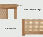 ORING D80cm Round Coffee Table-Natural - Image 4