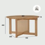 ORING D80cm Round Coffee Table-Natural - Image 5