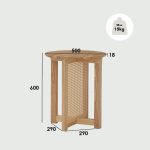 ORING D80cm Round Coffee Table-Natural - Image 10