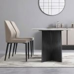 PACE 160cm Boat Shaped Crystal Marble Dining Table - Image 4
