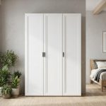 PANTON 3 Door 3 Drawers Wardrobe-White