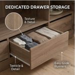 PANTON 3 Door 3 Drawers Wardrobe-White - Image 3